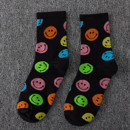 Chaussettes courtes grande taille à gros smiley