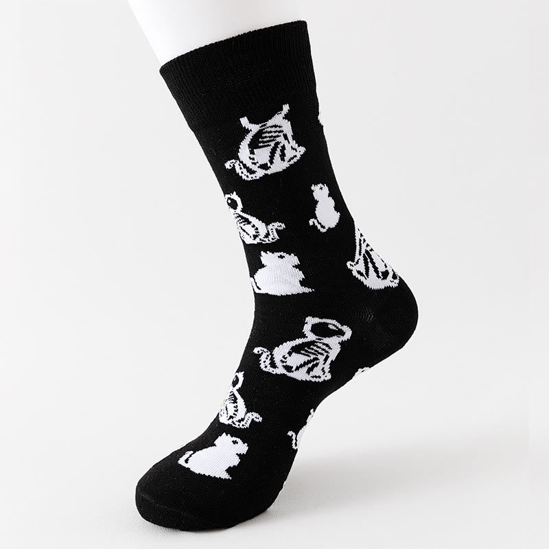 Chaussettes d'Halloween taille plus avec éléments d'horreur