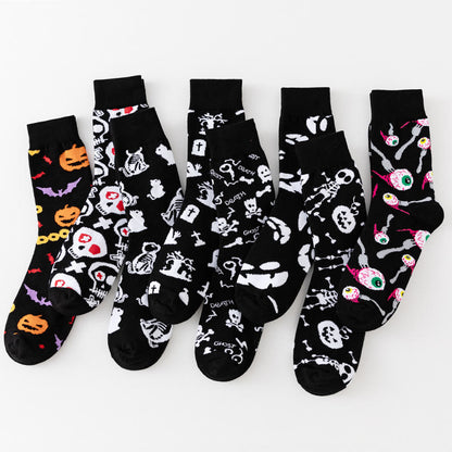 Chaussettes d'Halloween taille plus avec éléments d'horreur