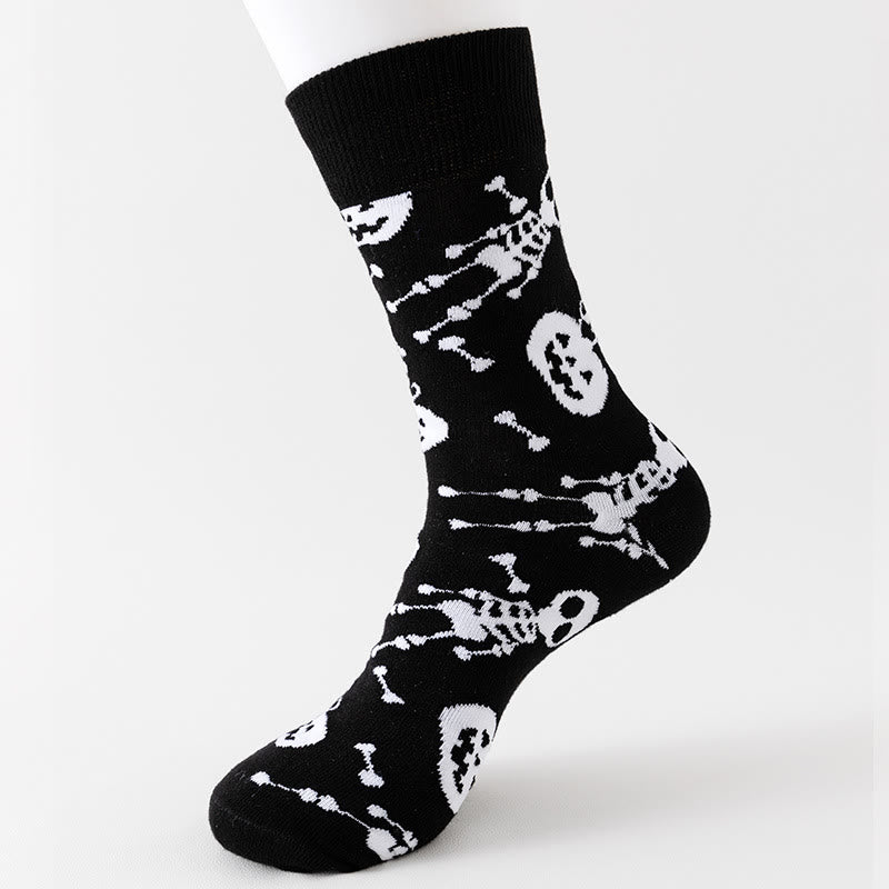 Chaussettes d'Halloween taille plus avec éléments d'horreur