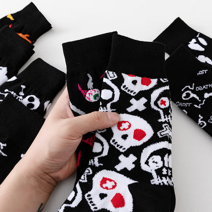 Chaussettes d'Halloween taille plus avec éléments d'horreur