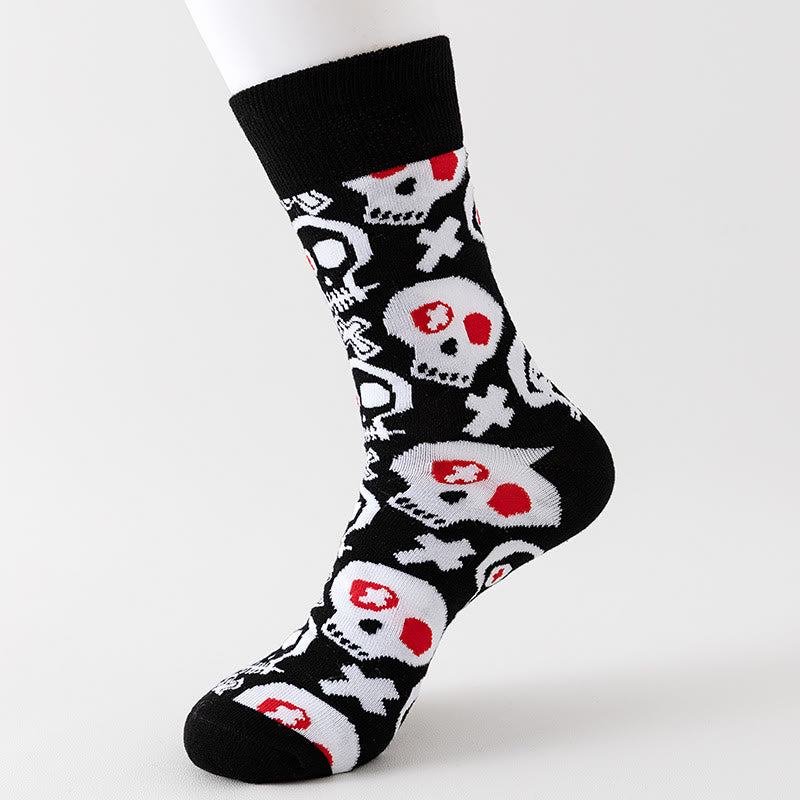 Chaussettes d'Halloween taille plus avec éléments d'horreur