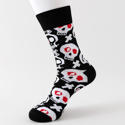 Chaussettes d'Halloween taille plus avec éléments d'horreur