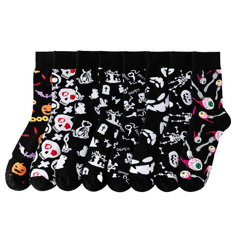 Chaussettes d'Halloween taille plus avec éléments d'horreur