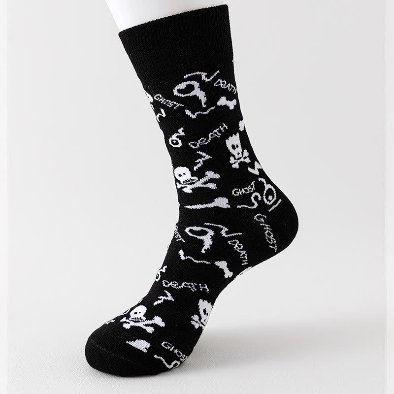 Chaussettes d'Halloween taille plus avec éléments d'horreur