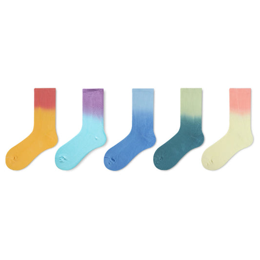 Chaussettes Plusock Tie Dye Quarter Socks (5 paires) - Multicolore - EU36-43 (US3-9) - image 0