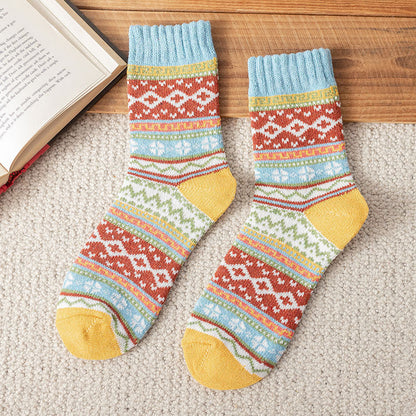 Chaussettes longues style ethnique rétro grande taille