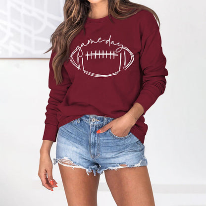 Sweat-shirt blanc imprimé rugby grande taille - image 7