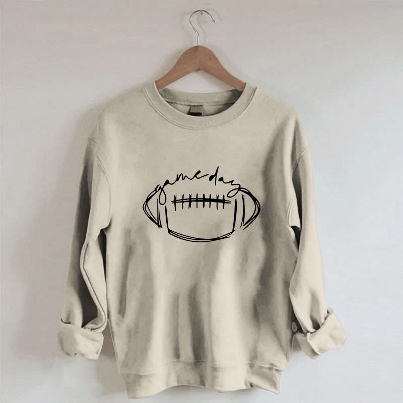 Sweat-shirt noir imprimé Game Day grande taille