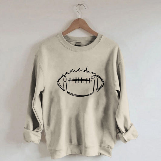 Sweat-shirt noir imprimé Game Day grande taille - image 0