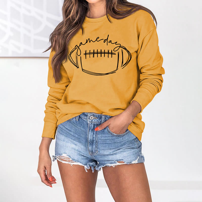 Sweat-shirt noir imprimé Game Day grande taille