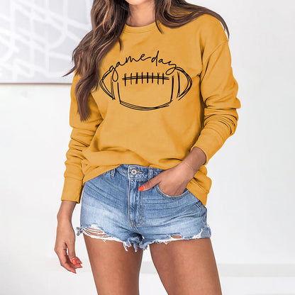 Sweat-shirt noir imprimé Game Day grande taille
