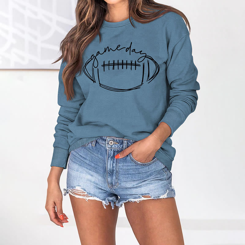 Sweat-shirt noir imprimé Game Day grande taille