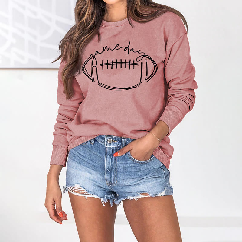 Sweat-shirt noir imprimé Game Day grande taille