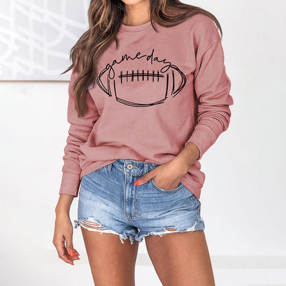 Sweat-shirt noir imprimé Game Day grande taille
