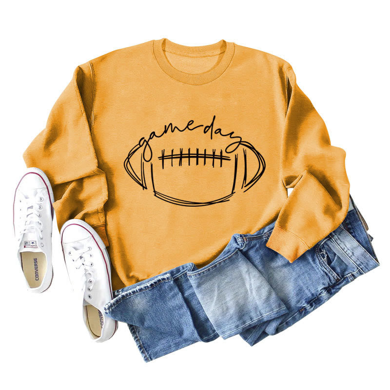 Sweat-shirt noir imprimé Game Day grande taille - Jaune - 2XL - image 10