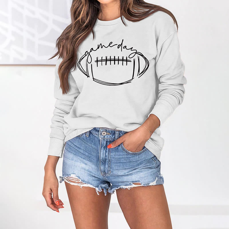 Sweat-shirt noir imprimé Game Day grande taille