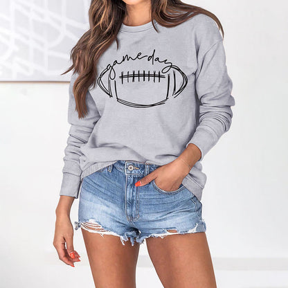 Sweat-shirt noir imprimé Game Day grande taille