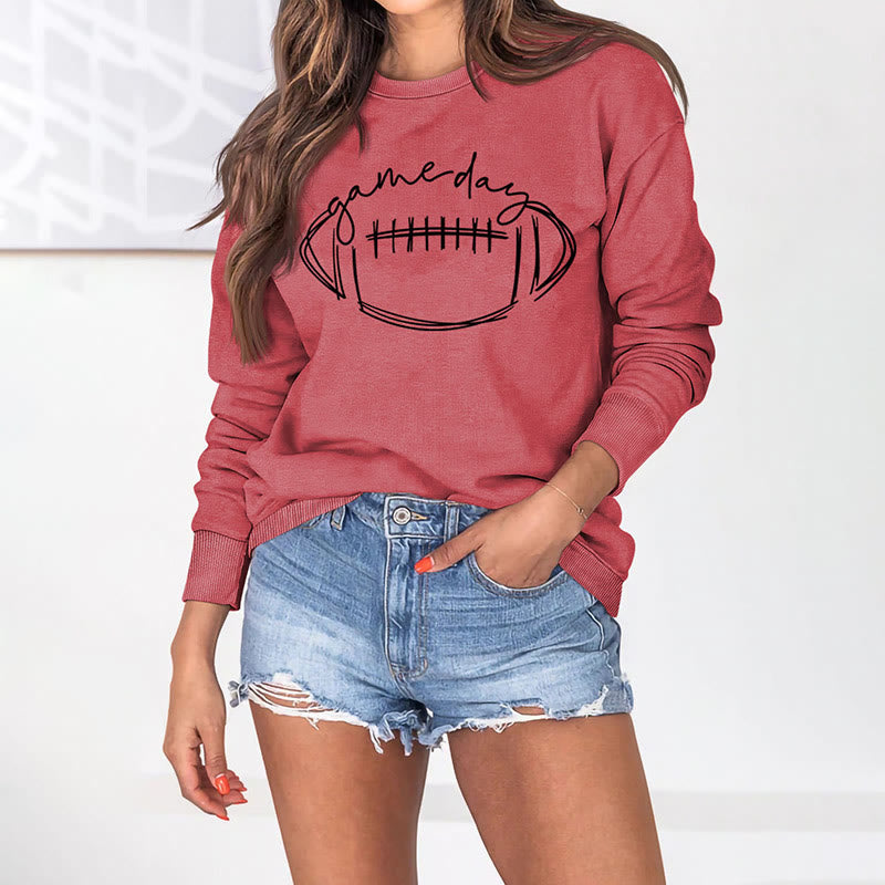 Sweat-shirt noir imprimé Game Day grande taille