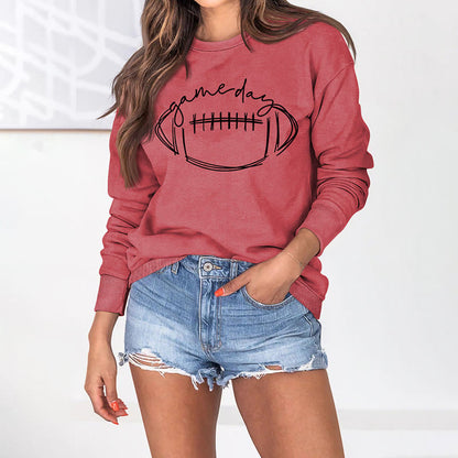 Sweat-shirt noir imprimé Game Day grande taille