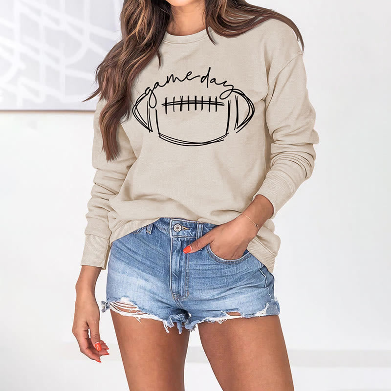 Sweat-shirt noir imprimé Game Day grande taille