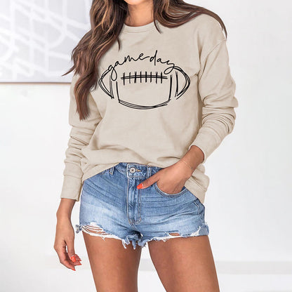 Sweat-shirt noir imprimé Game Day grande taille