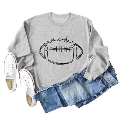 Sweat-shirt noir imprimé Game Day grande taille - Gris - 2XL - image 7