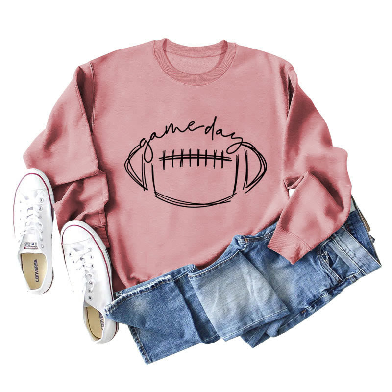 Sweat-shirt noir imprimé Game Day grande taille - Rose - 2XL - image 11