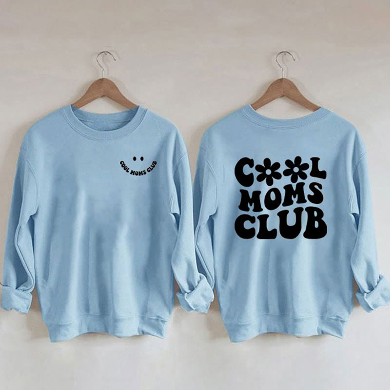 Sweat-shirt imprimé Cool Moms grande taille - Bleu clair - 3XL - image 5