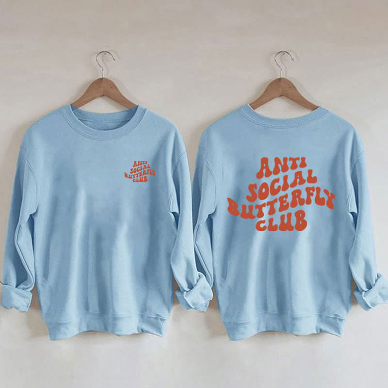 Sweat-shirt orange grande taille avec texte - Bleu clair - 3XL - image 3