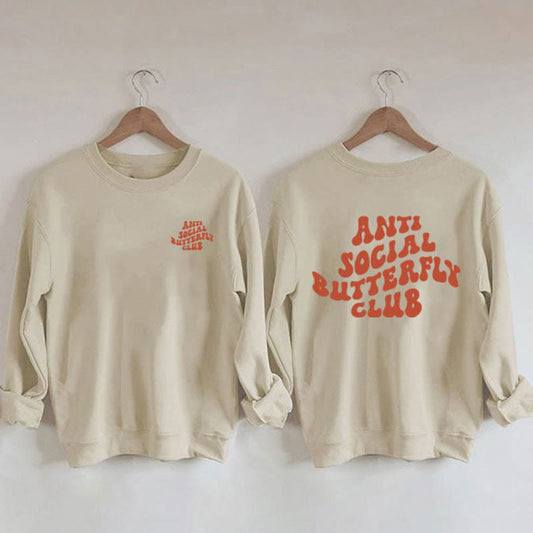 Sweat-shirt orange grande taille avec texte - Kaki - 3XL - image 0