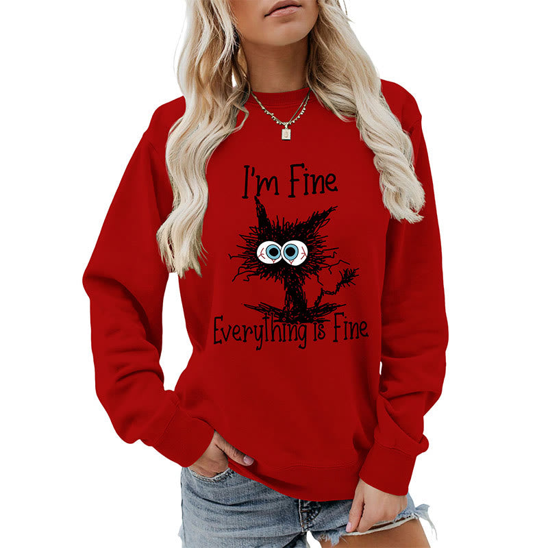 Sweat-shirt chat en colère grande taille - image 17