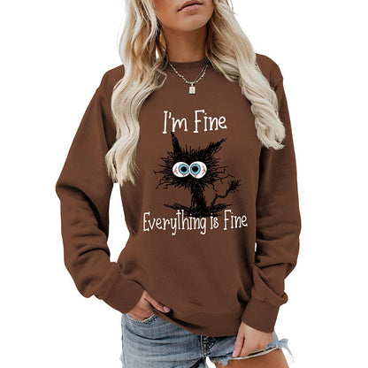 Sweat-shirt chat noir grande taille - image 12