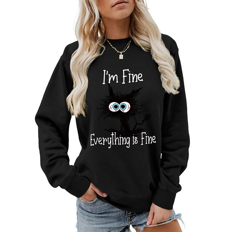 Sweat-shirt chat noir grande taille - image 15