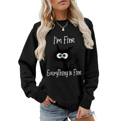 Sweat-shirt chat noir grande taille - image 15