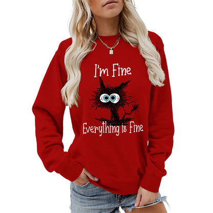 Sweat-shirt chat noir grande taille - image 12