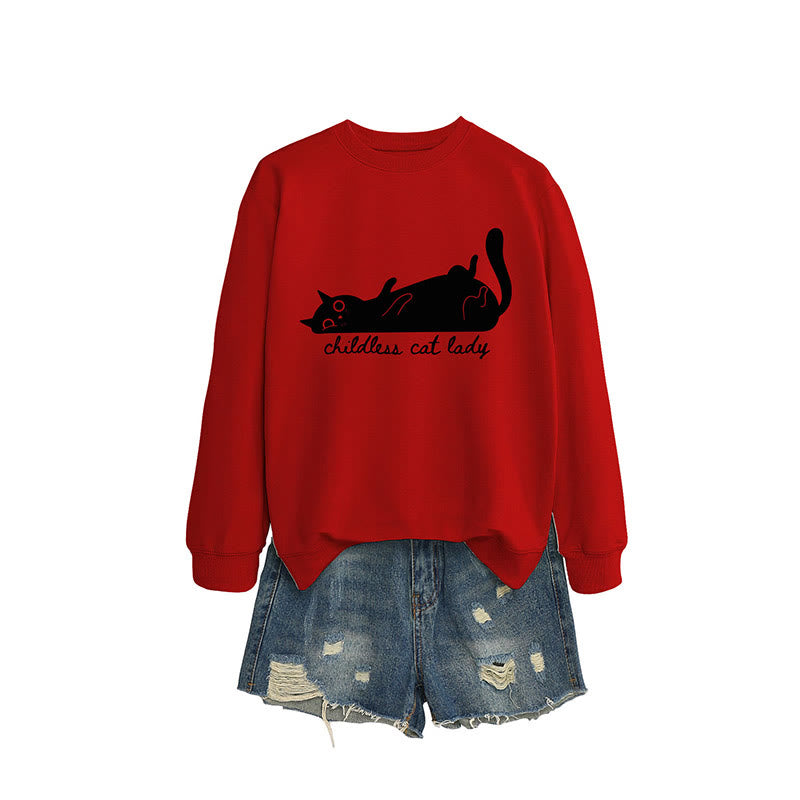 Sweat-shirt chat mignon grande taille - Rouge - 2XL - image 2