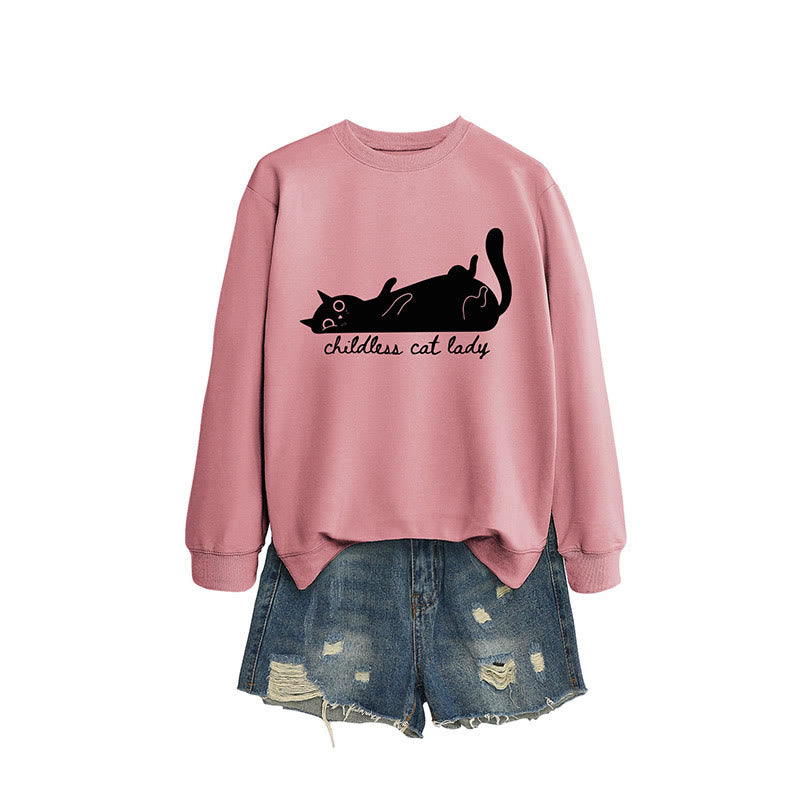Sweat-shirt chat mignon grande taille - Rose foncé - 2XL - image 11