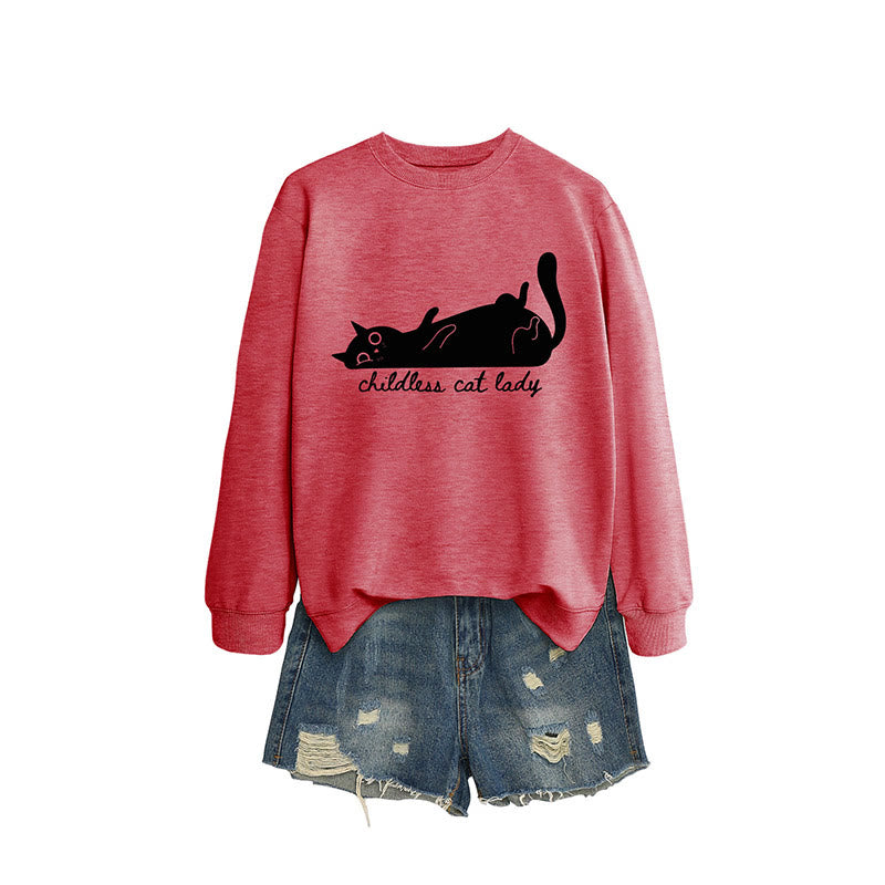 Sweat-shirt chat mignon grande taille - Fuchsia - 2XL - image 13