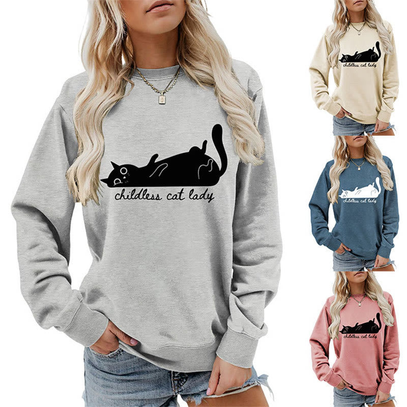 Sweat-shirt chat mignon grande taille - image 1