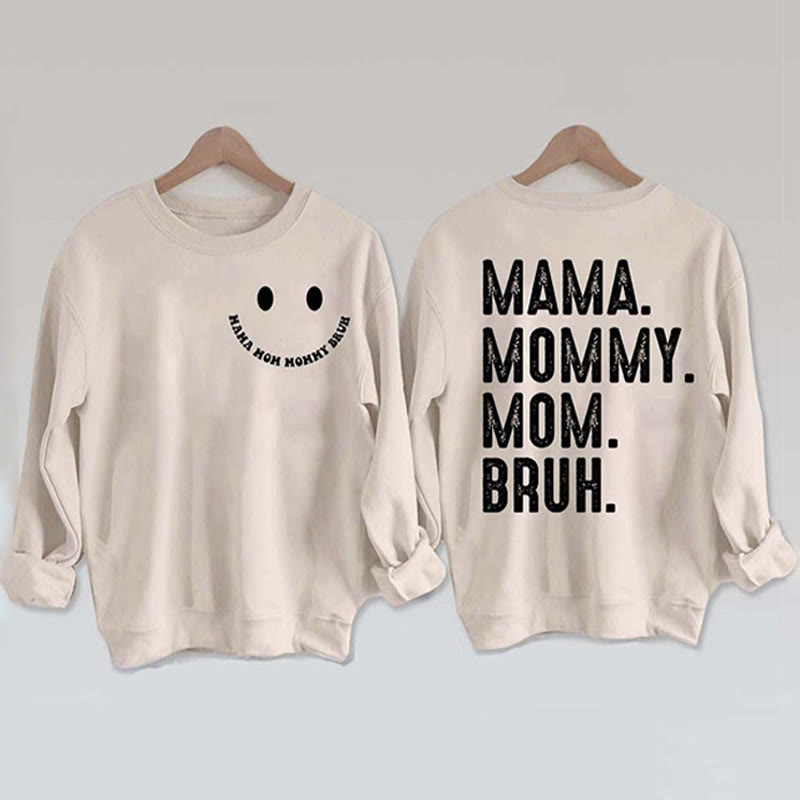 Sweat-shirt imprimé maman grande taille - Beige - 3XL - image 0