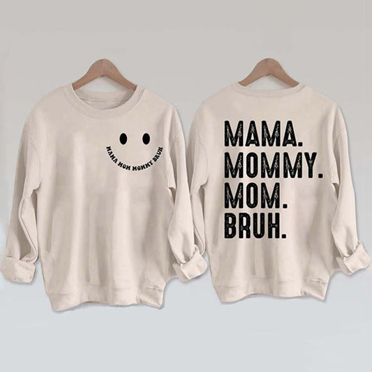 Sweat-shirt imprimé maman grande taille - Beige - 3XL - image 0