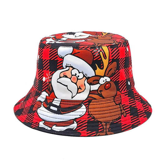Chapeau bob Père Noël Elk grande taille - Rouge - Taille unique - image 0