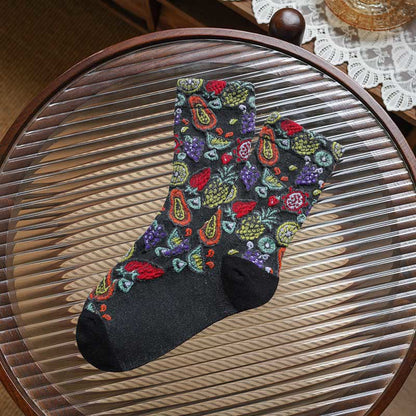 Chaussettes à imprimé fruit (5 paires) - Noir - EU36-40 (US3-7) - image 10