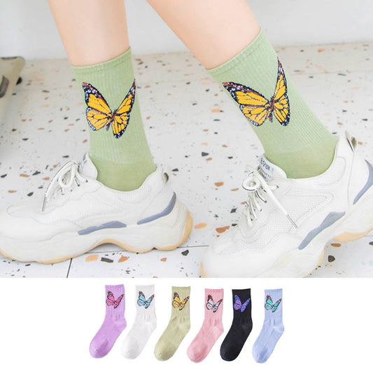 Chaussettes papillon (6 paires) - image 0