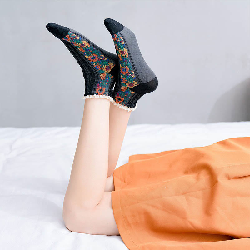 Chaussettes vintage en dentelle (5 paires) - image 6