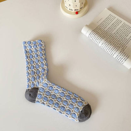 Chaussettes élégantes à fleurs françaises (5 paires)