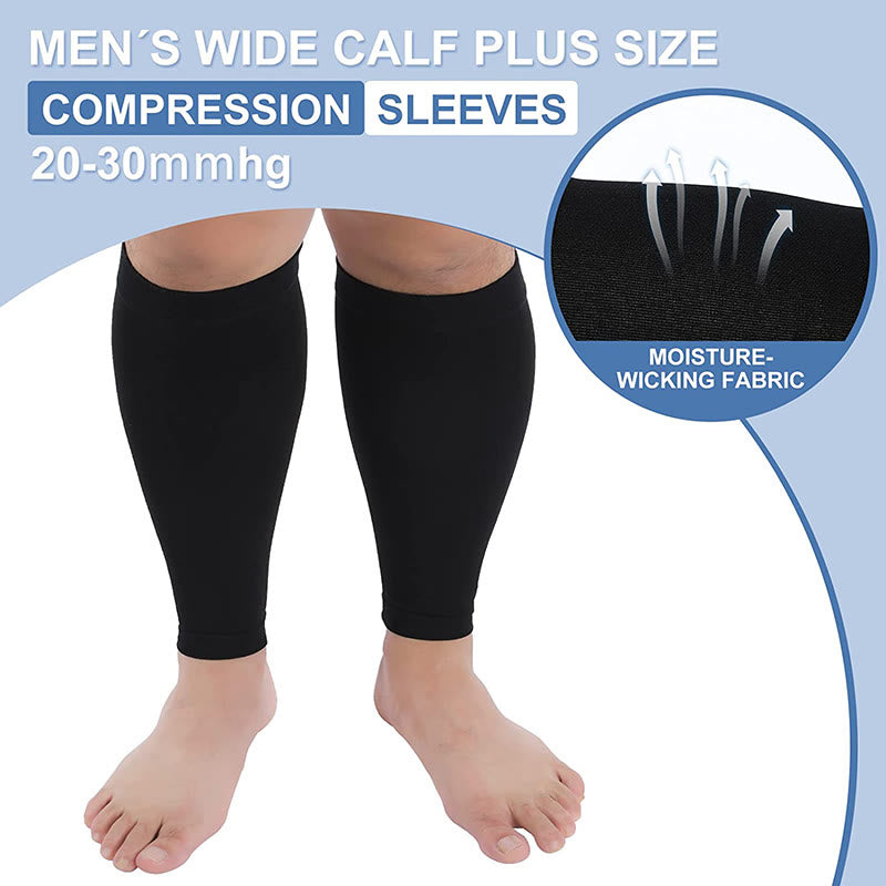 Chaussettes de compression sans pieds grande taille unisexes - image 1