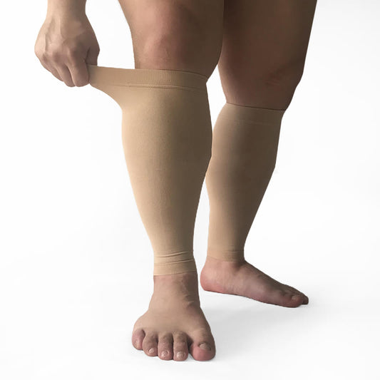 Chaussettes de compression sans pieds grande taille unisexes