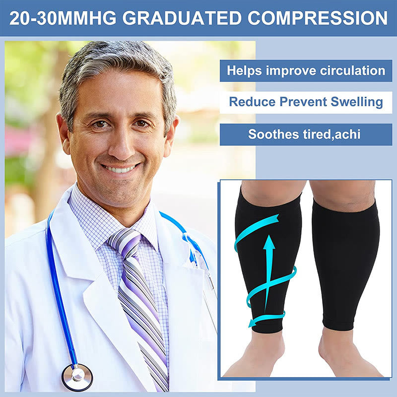 Chaussettes de compression sans pieds grande taille unisexes - image 3